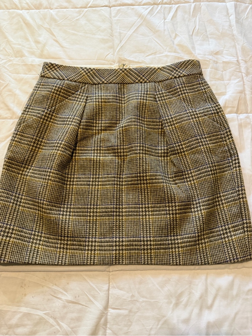J. Crew Plaid Mini Skirt in Brown and Black